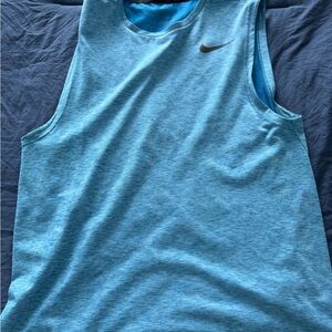 Nike Men's Light Blue Athletic Tank Top
